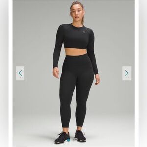 Lululemon Wunder Train Contour Fit High-Rise Tight Leggings 25" Gray Size 4
